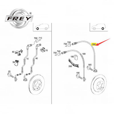 Frey Auto Parts Tylny czujnik prędkości koła ABS 1645400717 Dla Mercedesa W164 X164 W251 V251